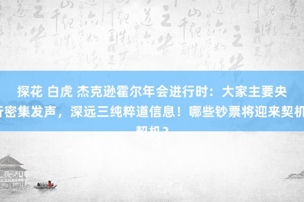 探花 白虎 杰克逊霍尔年会进行时：大家主要央行密集发声，深远三纯粹道信息！哪些钞票将迎来契机？