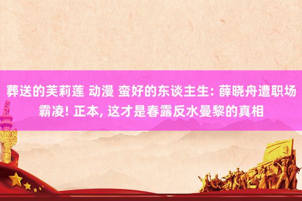 葬送的芙莉莲 动漫 蛮好的东谈主生: 薛晓舟遭职场霸凌! 正本， 这才是春露反水曼黎的真相