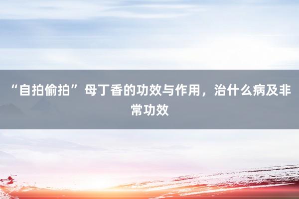 “自拍偷拍” 母丁香的功效与作用，治什么病及非常功效